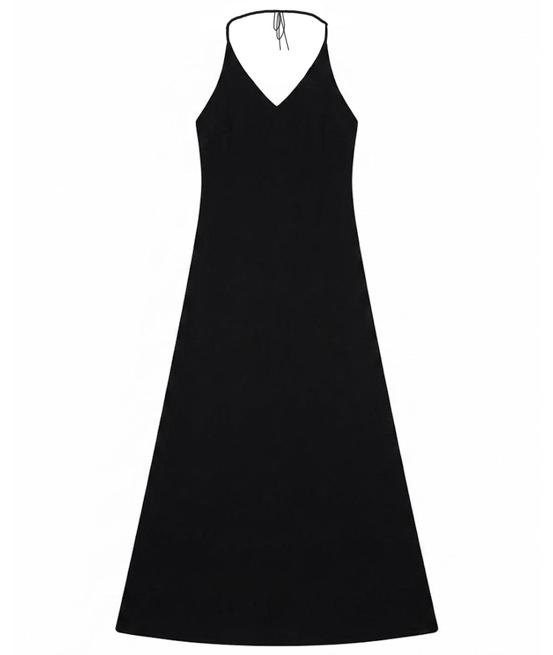 PRADA Темно-синее вискозное вечернее платье, фото 1