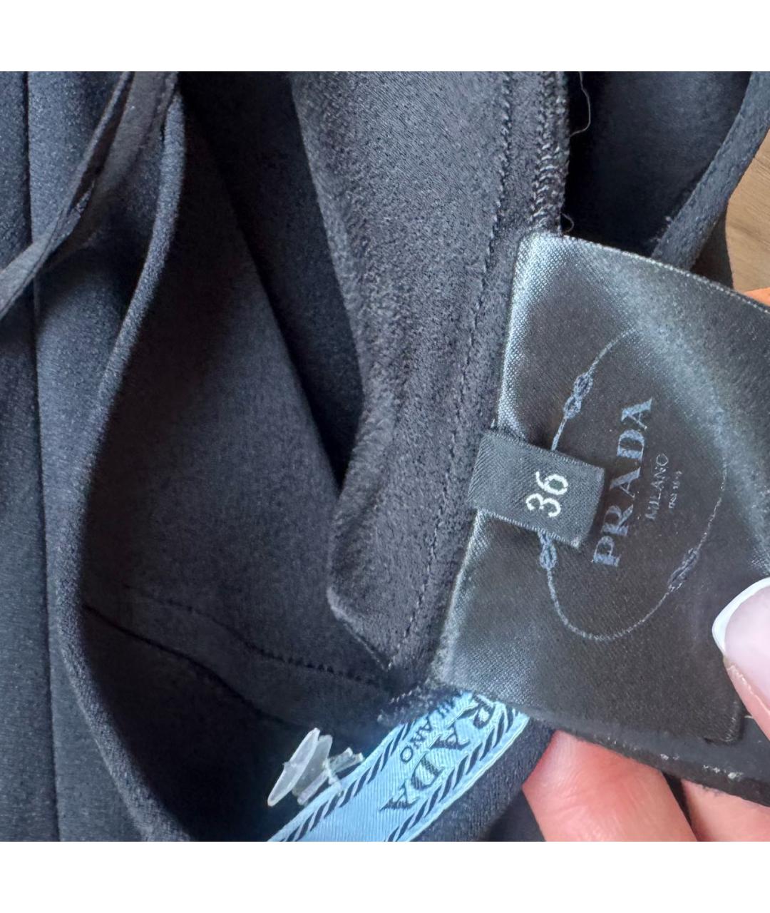 PRADA Темно-синее вискозное вечернее платье, фото 4