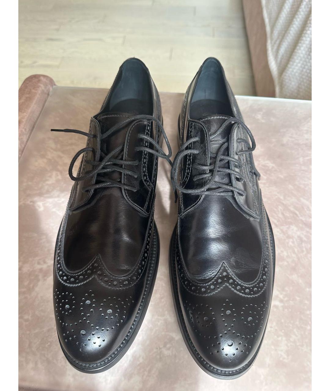 TOD'S Черные кожаные туфли, фото 2