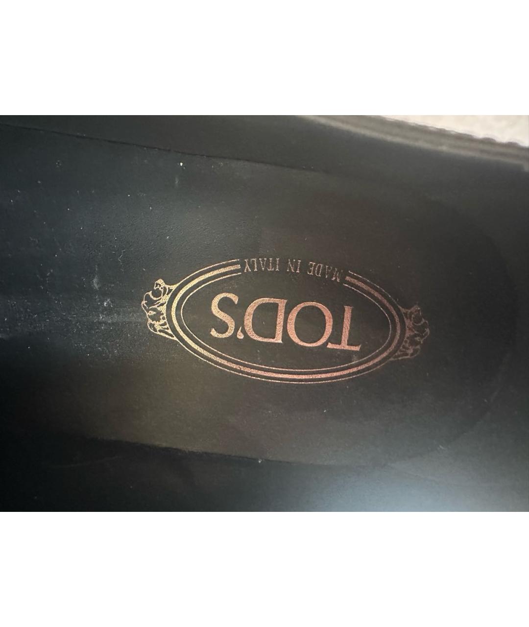 TOD'S Черные кожаные туфли, фото 6