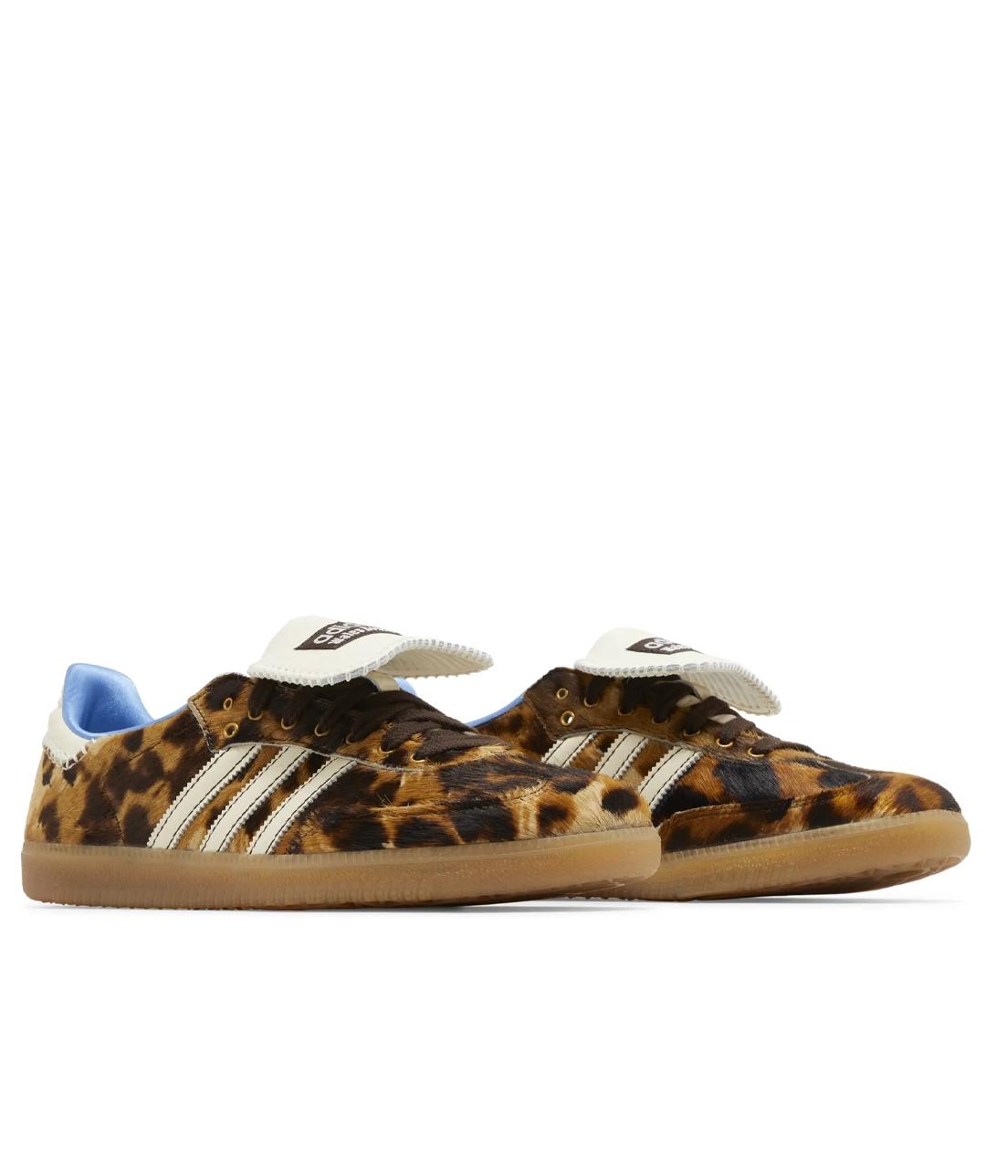 ADIDAS Коричневые кожаные кеды, фото 2