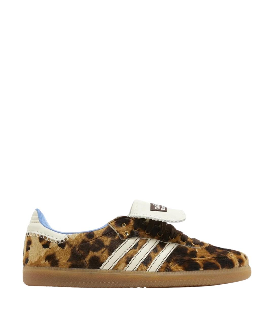 ADIDAS Коричневые кожаные кеды, фото 1