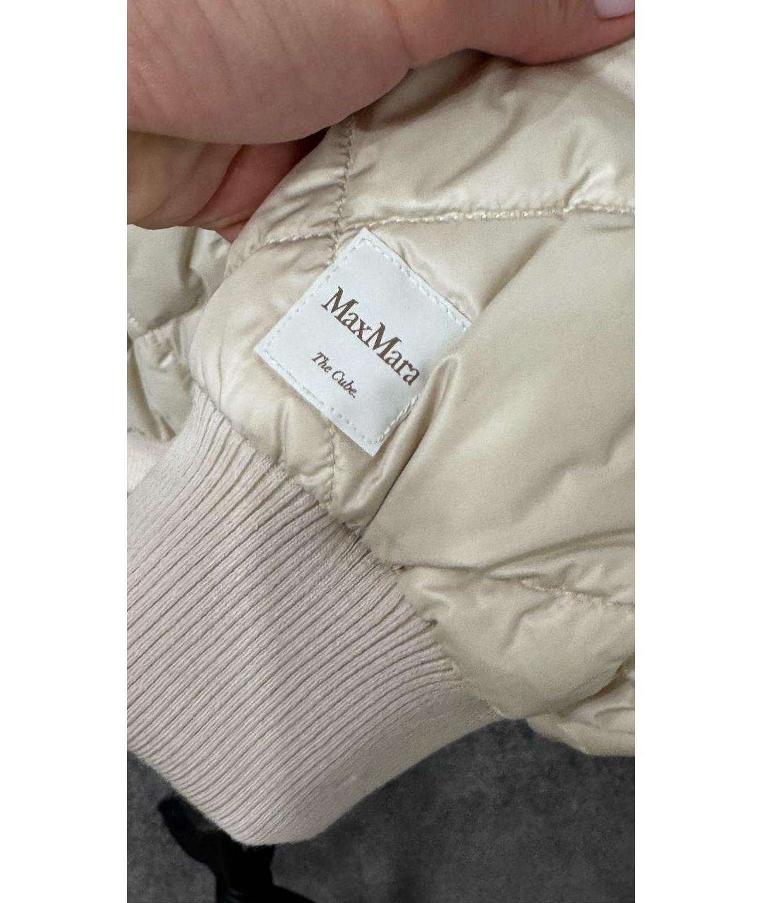 MAX MARA THE CUBE Бежевая полиамидовая куртка, фото 5