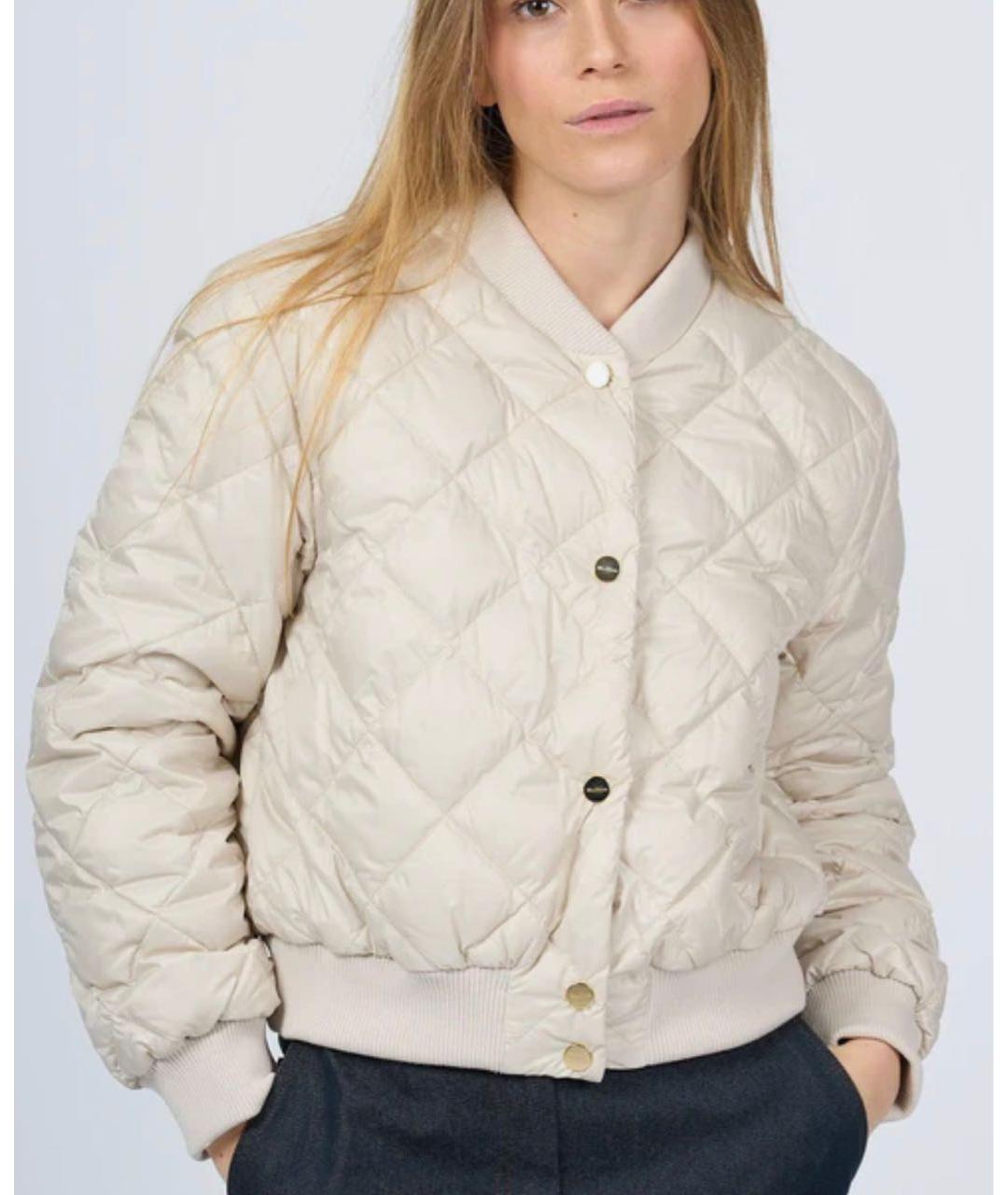 MAX MARA THE CUBE Бежевая полиамидовая куртка, фото 3