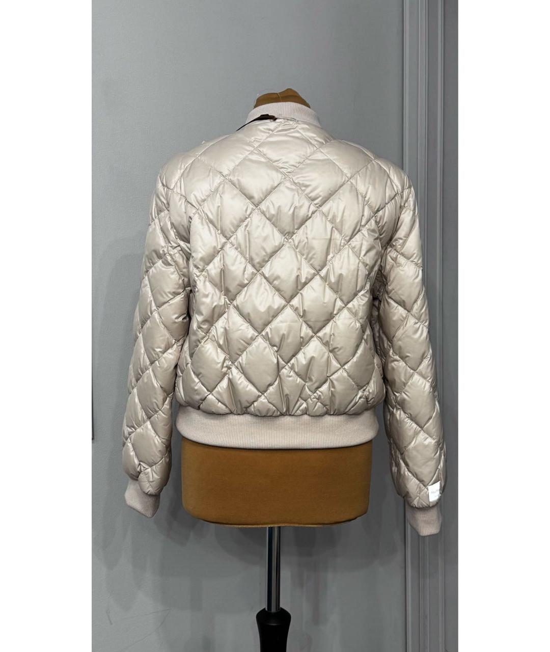 MAX MARA THE CUBE Бежевая полиамидовая куртка, фото 2