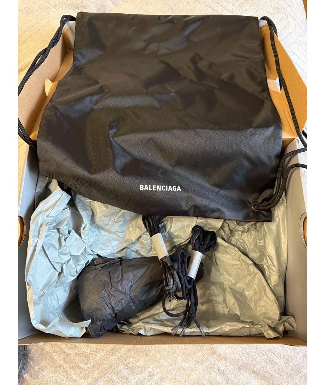 BALENCIAGA Антрацитовые низкие кроссовки / кеды, фото 5