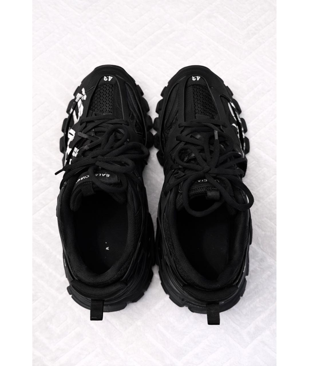 BALENCIAGA Антрацитовые низкие кроссовки / кеды, фото 3