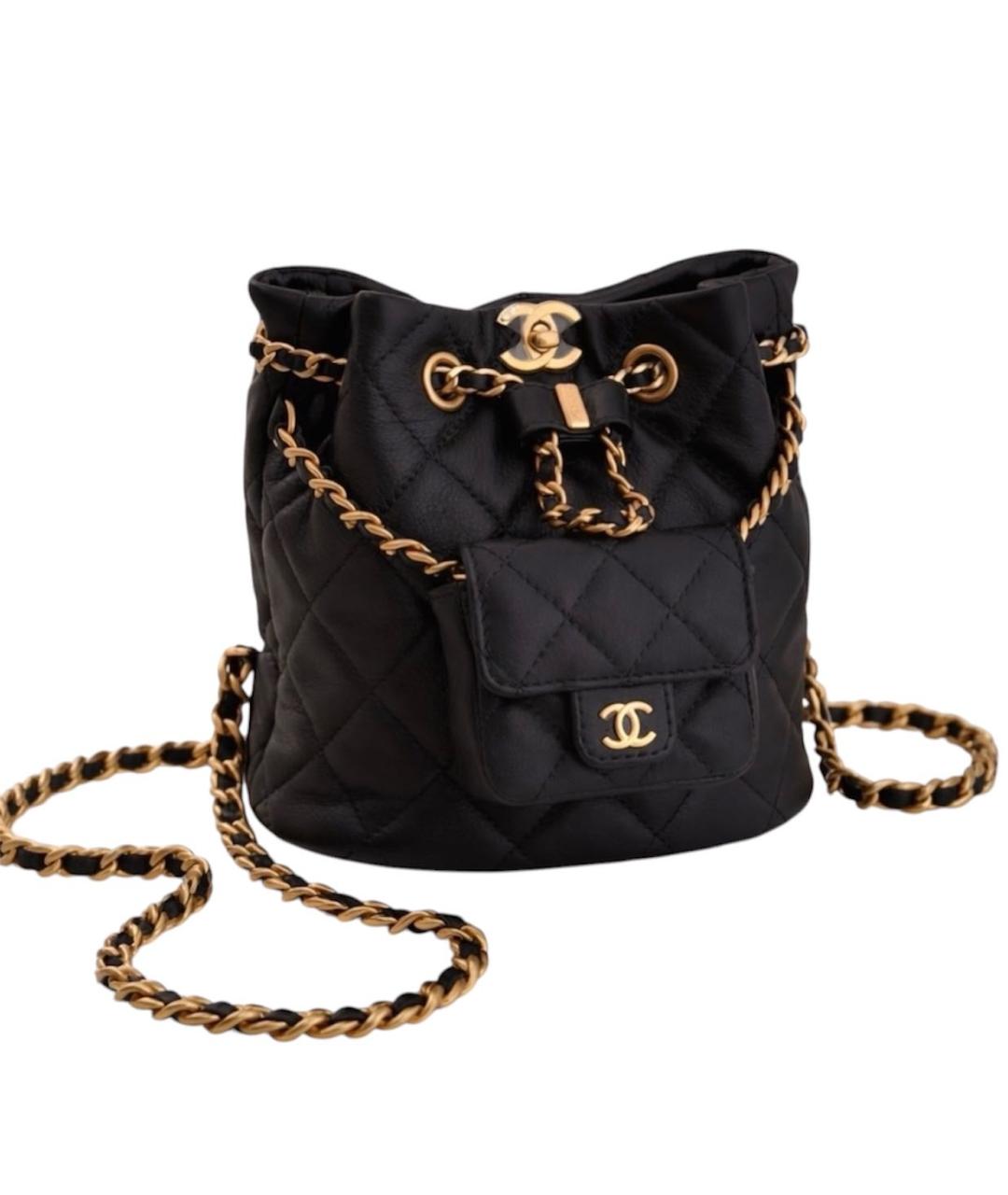 CHANEL Черный кожаный рюкзак, фото 9