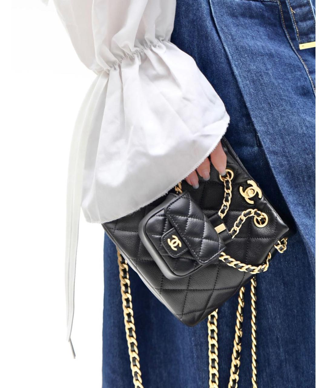 CHANEL Черный кожаный рюкзак, фото 8