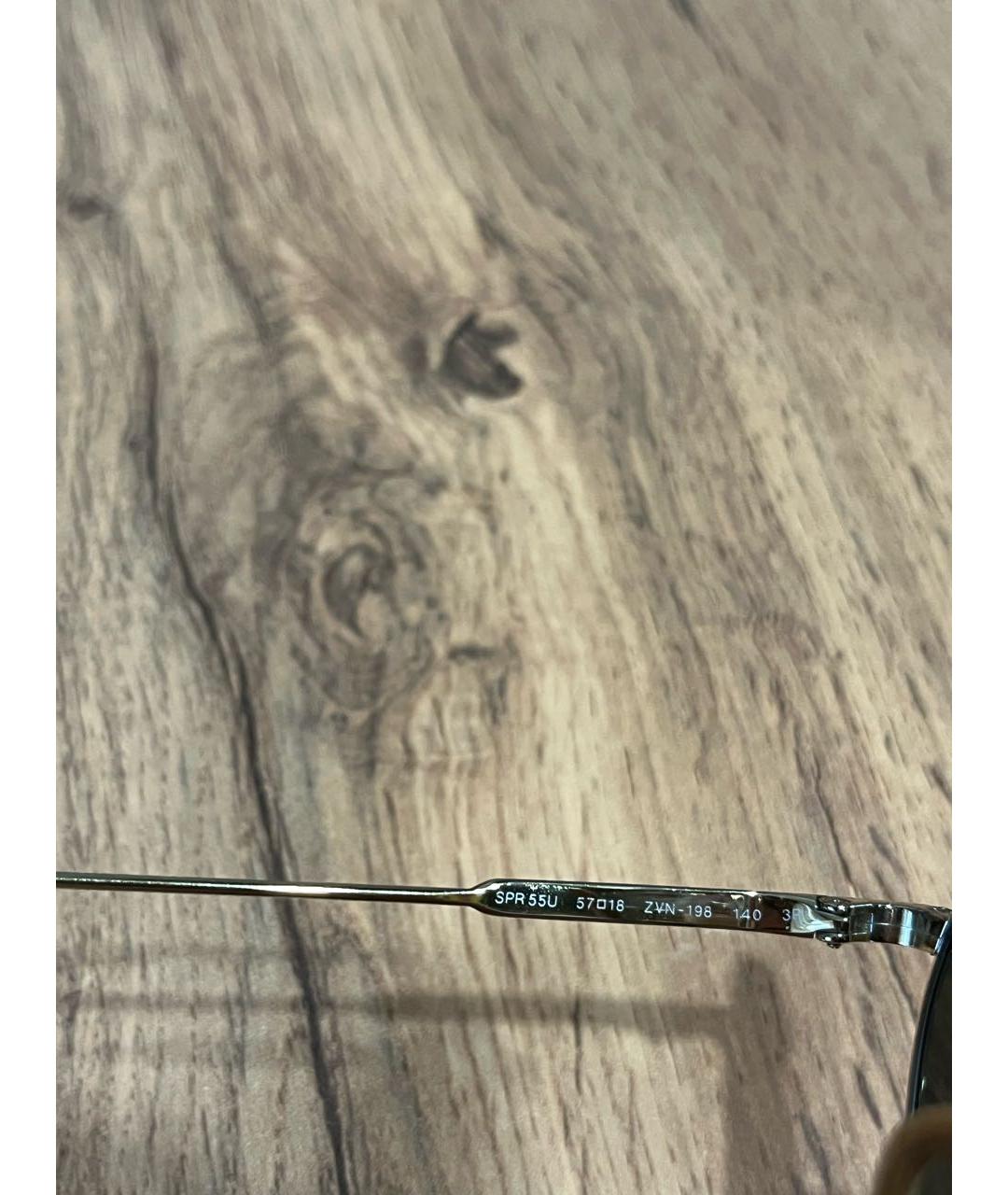 PRADA Золотые металлические солнцезащитные очки, фото 6