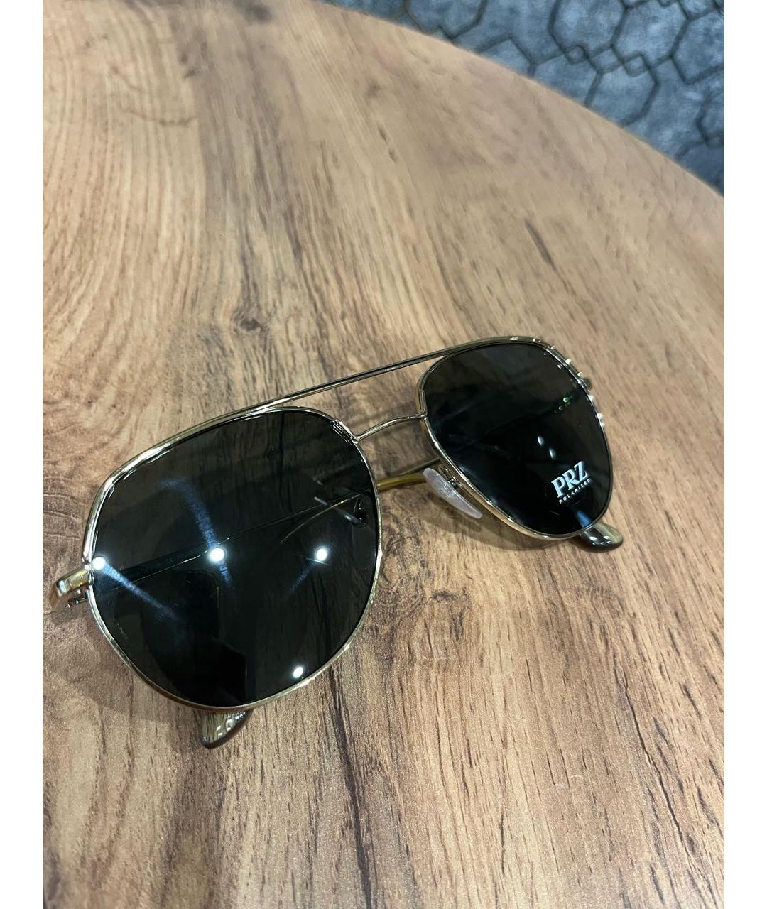 PRADA Золотые металлические солнцезащитные очки, фото 4