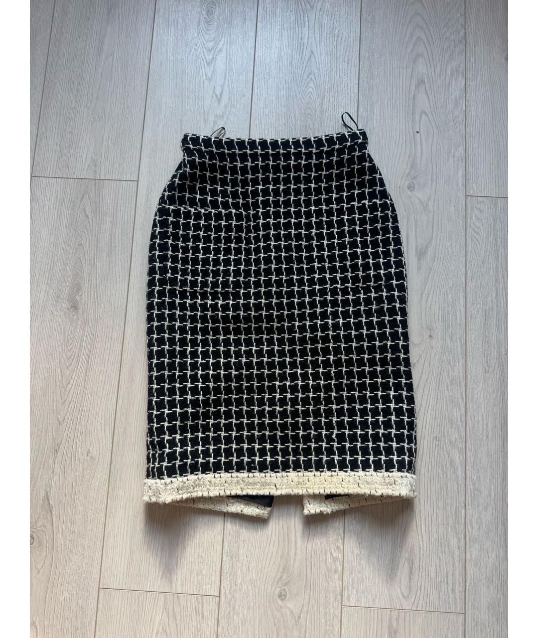 CHANEL Бежевая шерстяная юбка миди, фото 2