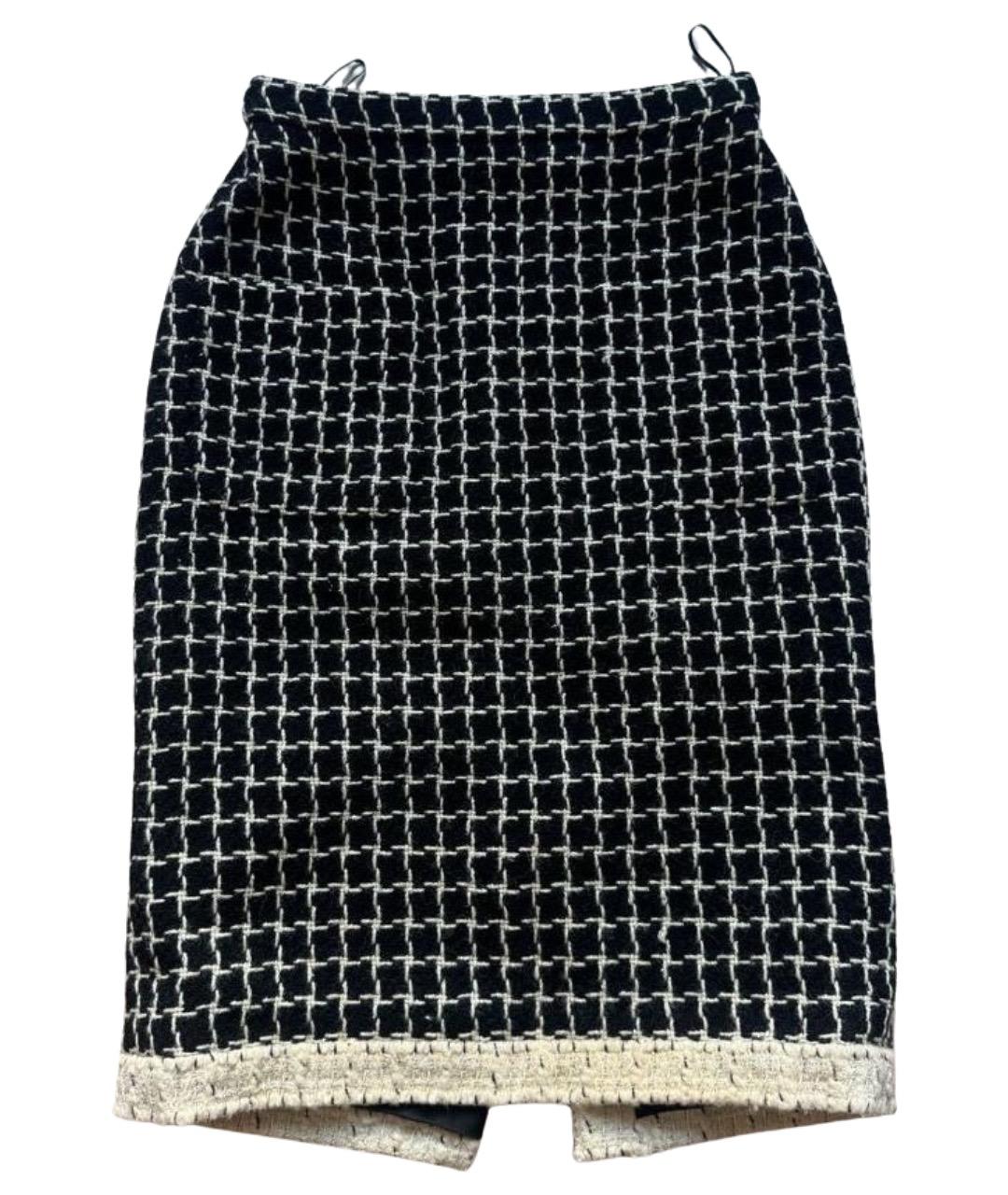 CHANEL Бежевая шерстяная юбка миди, фото 1