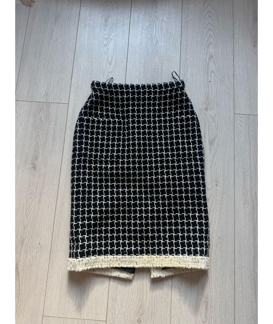 CHANEL Бежевая шерстяная юбка миди, фото 5