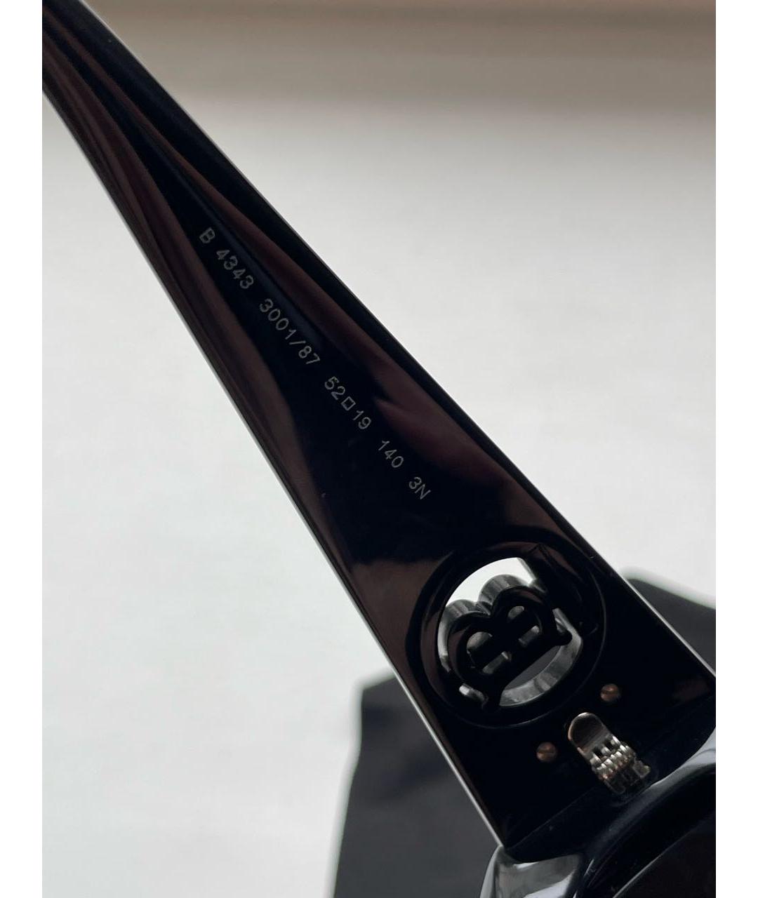 BURBERRY Черные пластиковые солнцезащитные очки, фото 3