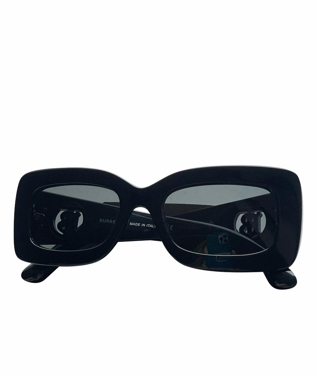 BURBERRY Черные пластиковые солнцезащитные очки, фото 1