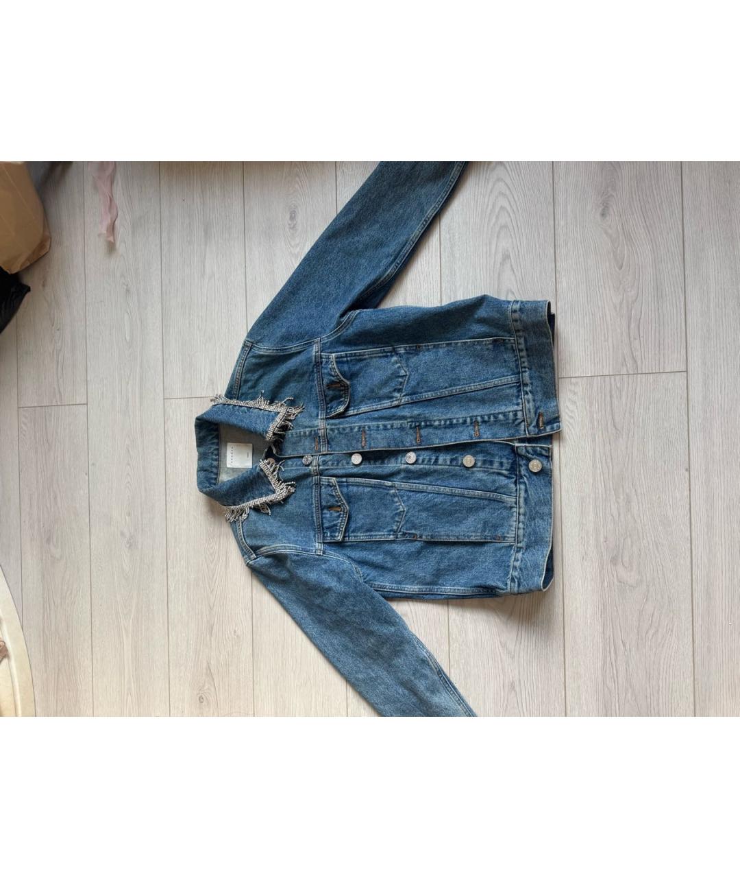 SANDRO Голубой деним джемпер / свитер, фото 3