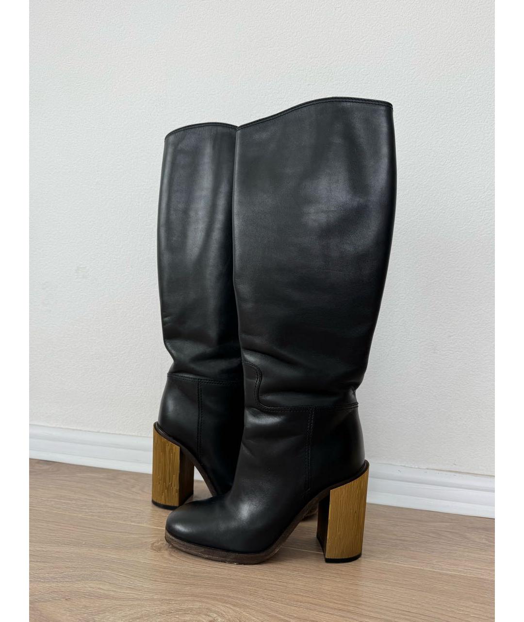GUCCI Черные кожаные сапоги, фото 8