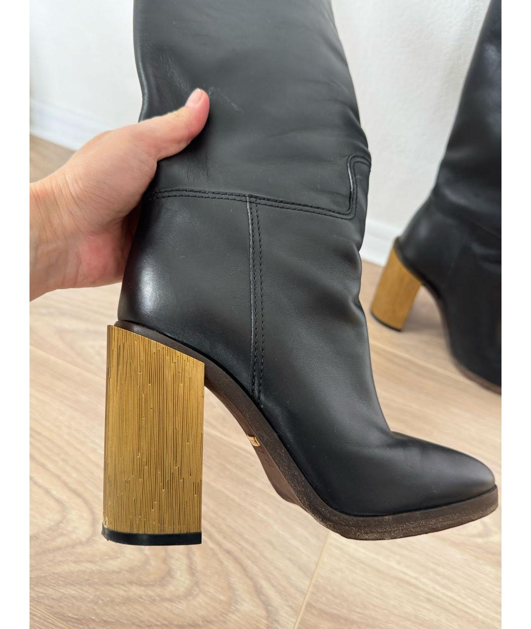 GUCCI Черные кожаные сапоги, фото 5