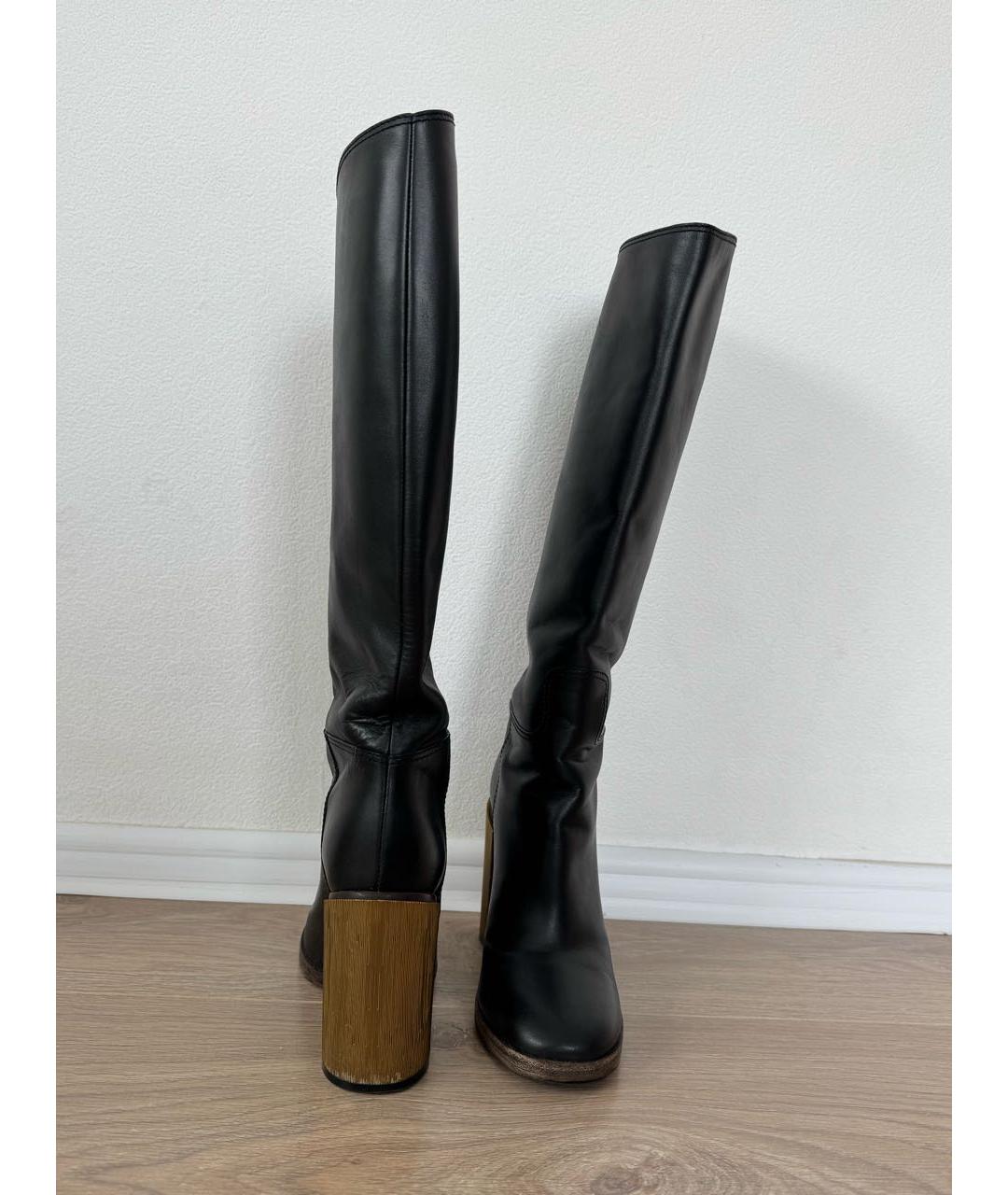 GUCCI Черные кожаные сапоги, фото 4