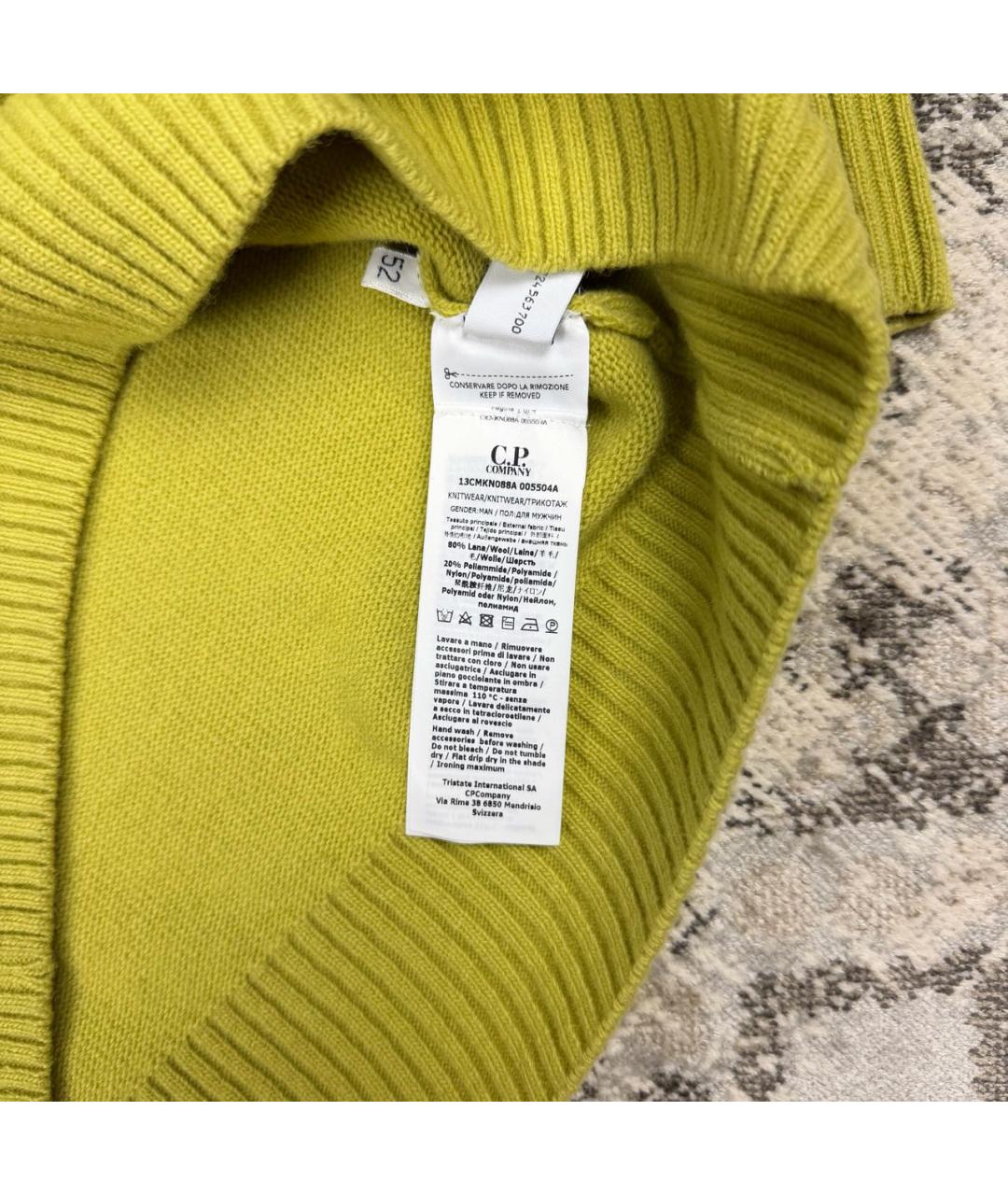 CP COMPANY Зеленая шерстяная водолазка, фото 5