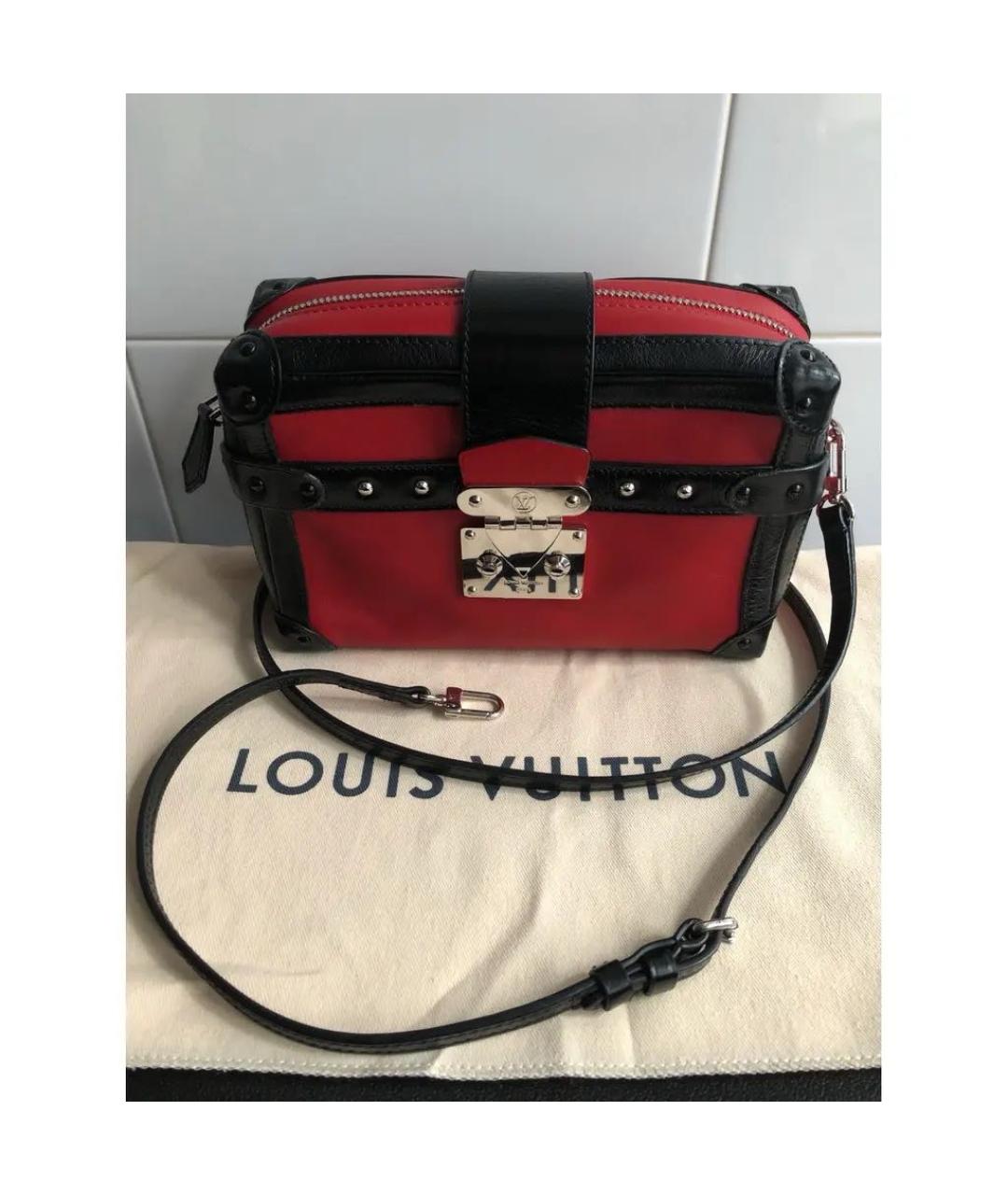 LOUIS VUITTON Красная кожаная сумка на плечо, фото 2