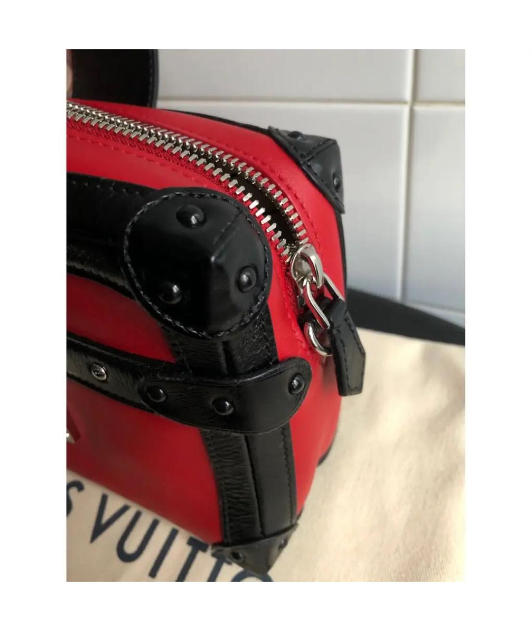 LOUIS VUITTON Красная кожаная сумка на плечо, фото 5