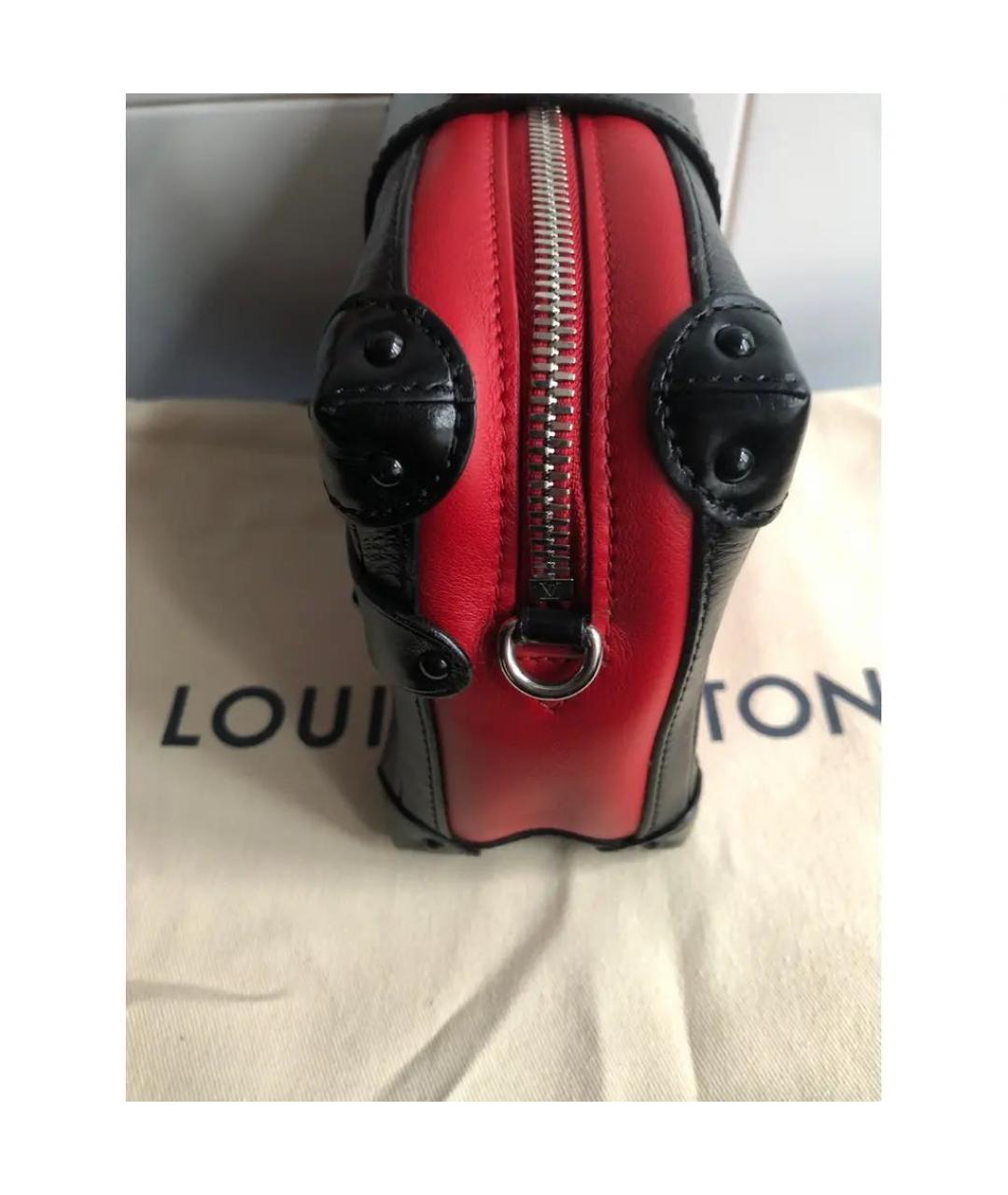 LOUIS VUITTON Красная кожаная сумка на плечо, фото 4