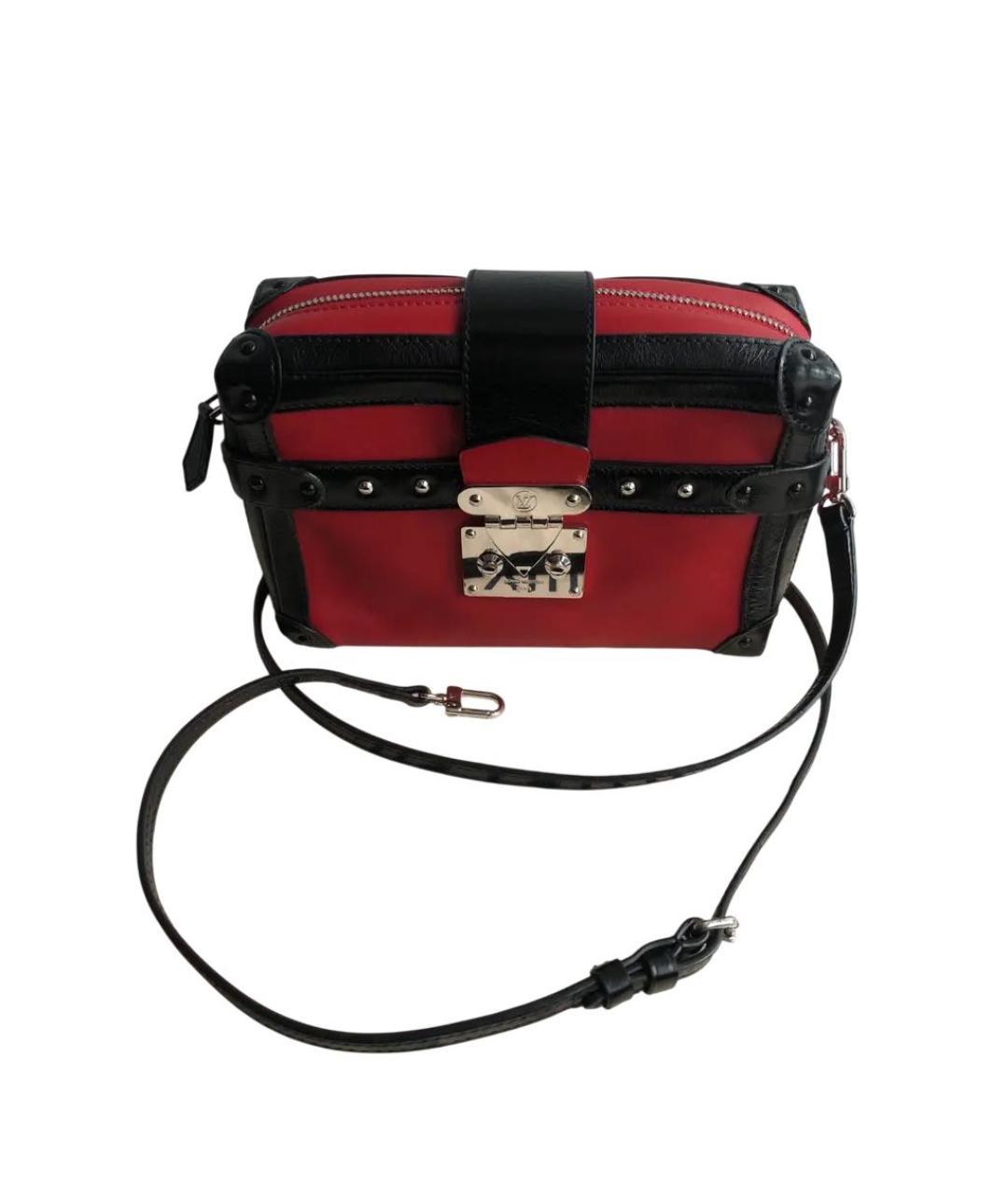 LOUIS VUITTON Красная кожаная сумка на плечо, фото 6