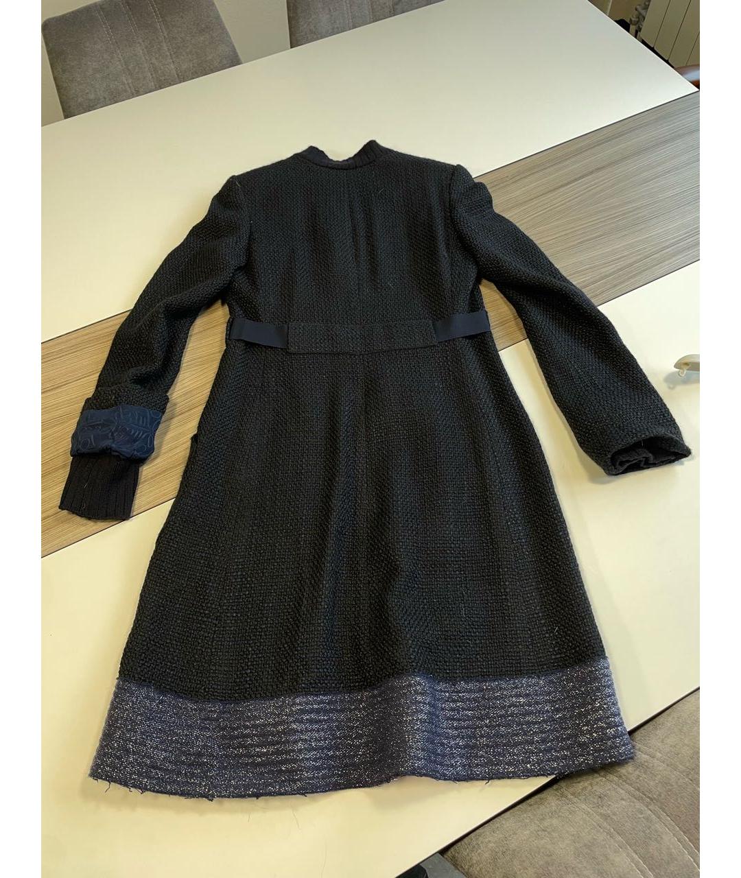 VALENTINO Темно-синее шерстяное пальто, фото 5