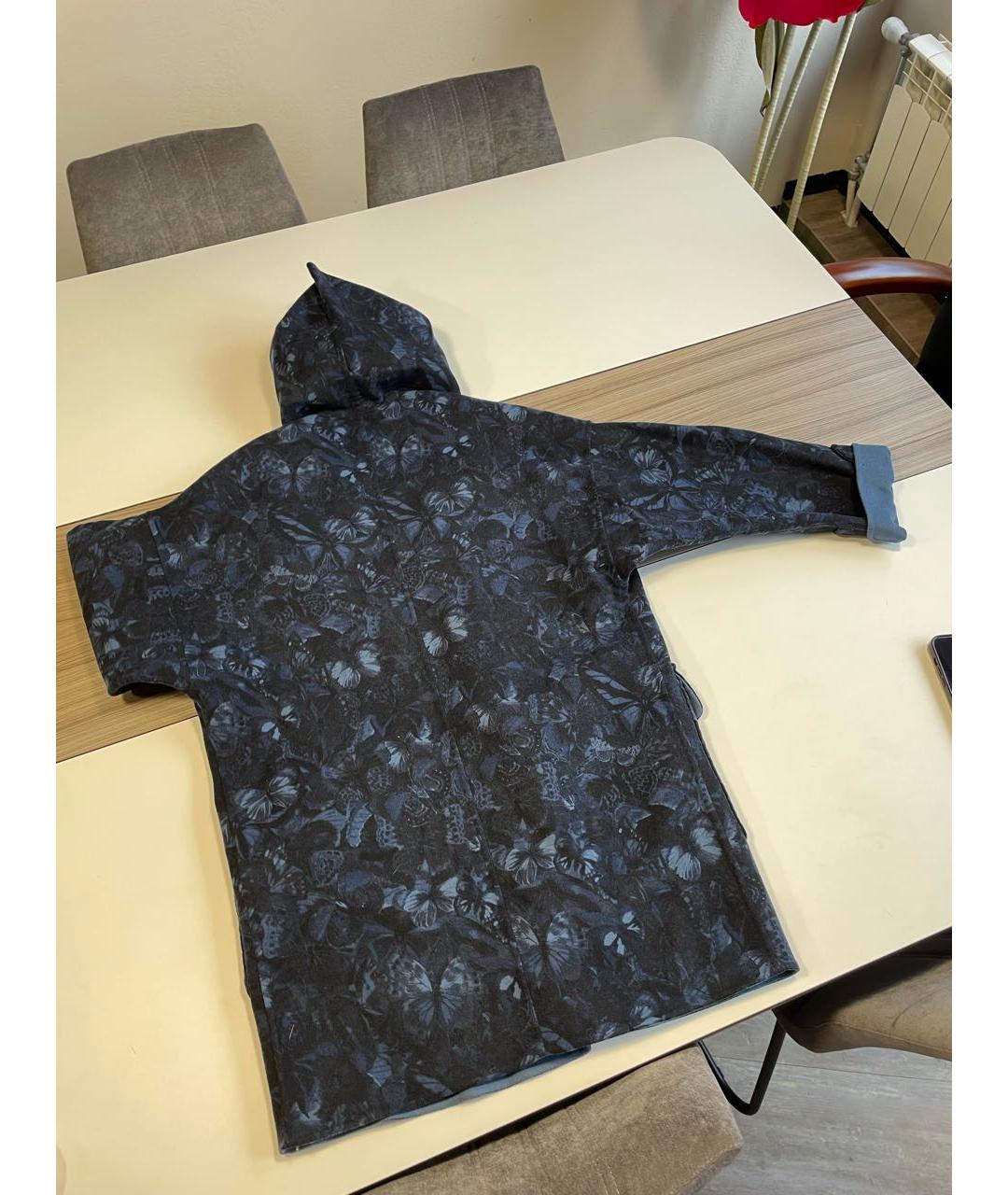 VALENTINO Темно-синее шерстяное пальто, фото 2