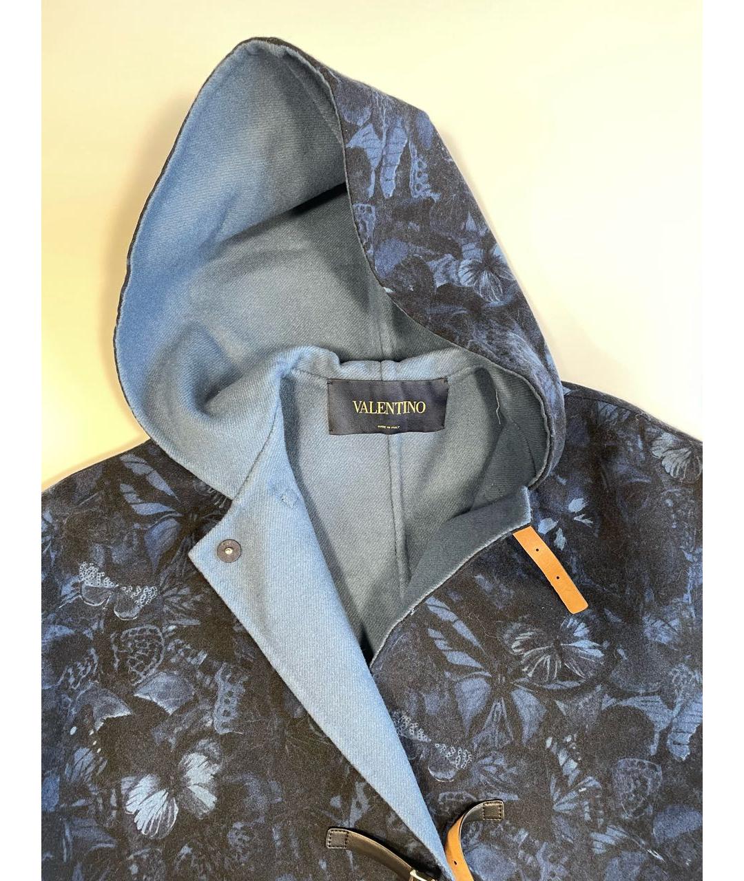 VALENTINO Темно-синее шерстяное пальто, фото 3