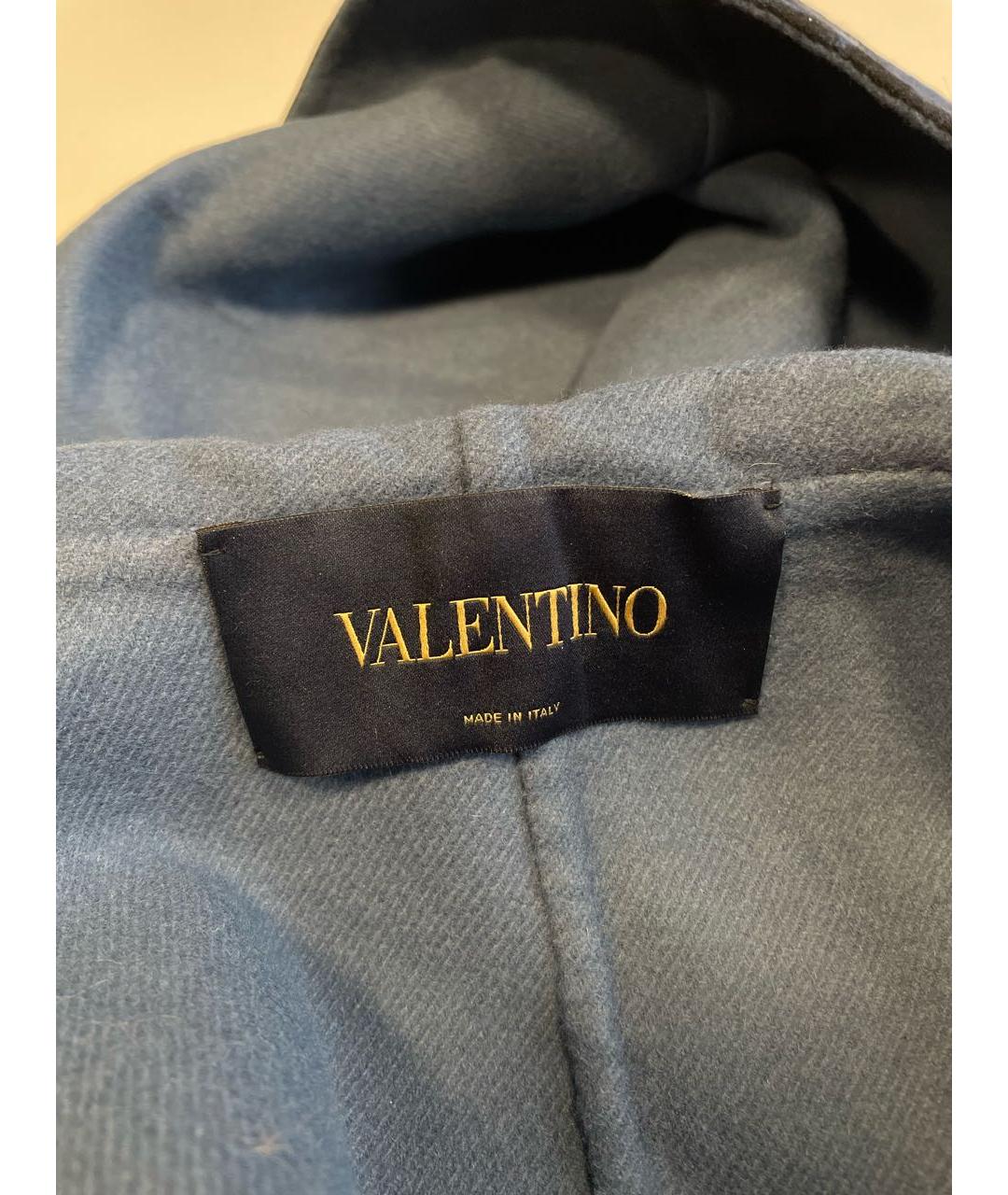 VALENTINO Темно-синее шерстяное пальто, фото 8