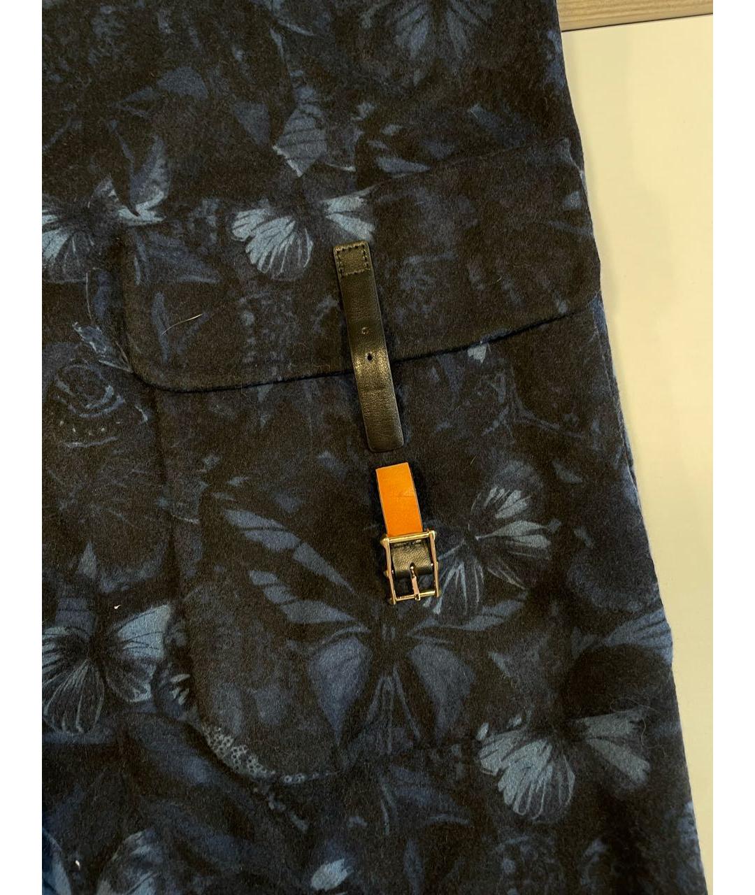 VALENTINO Темно-синее шерстяное пальто, фото 4