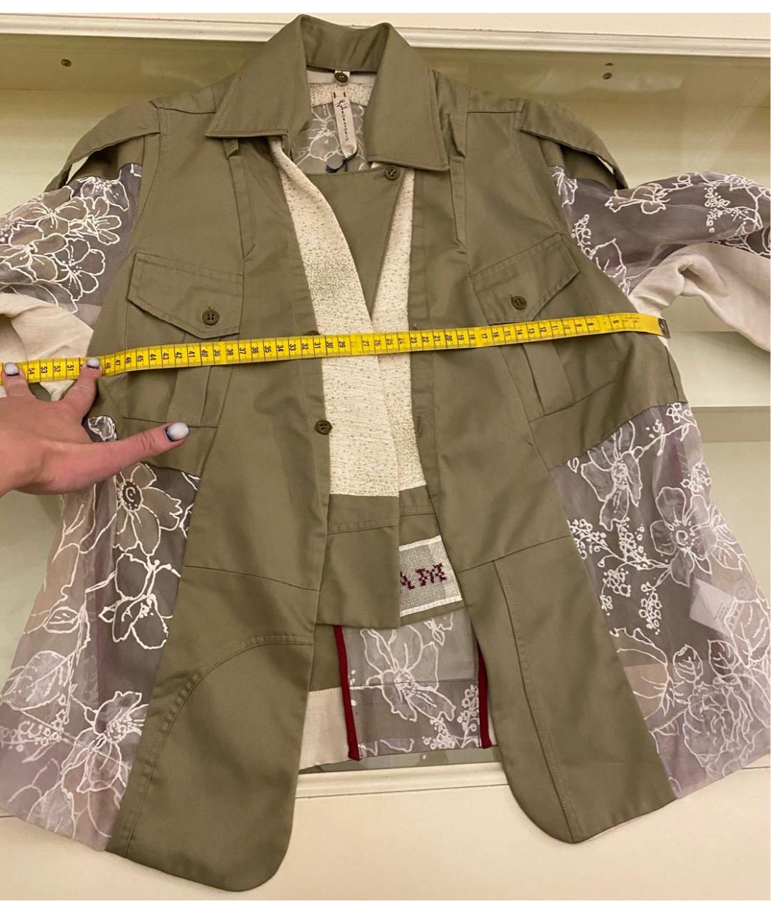 ANTONIO MARRAS Хаки шелковый жакет/пиджак, фото 6