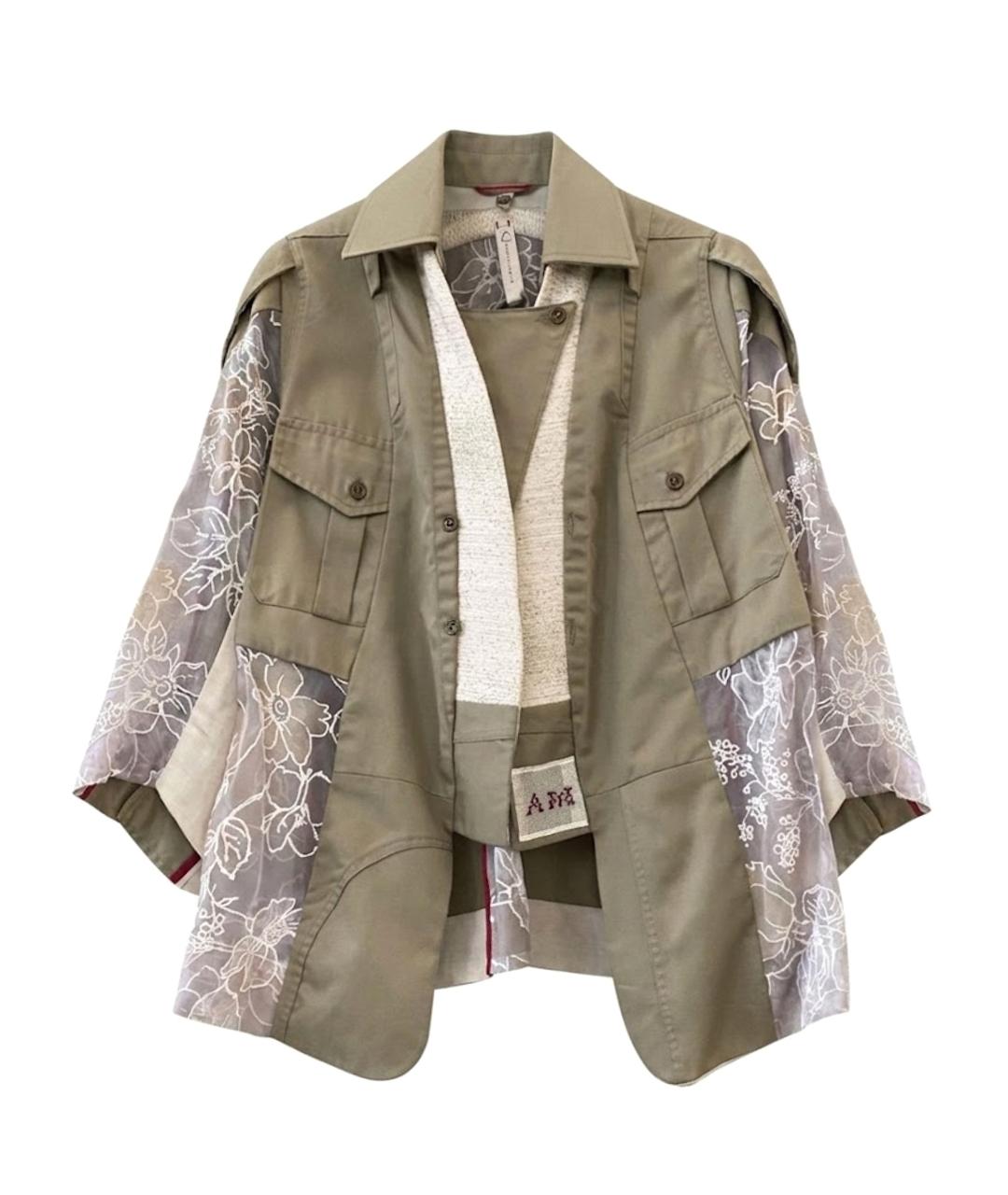 ANTONIO MARRAS Хаки шелковый жакет/пиджак, фото 1