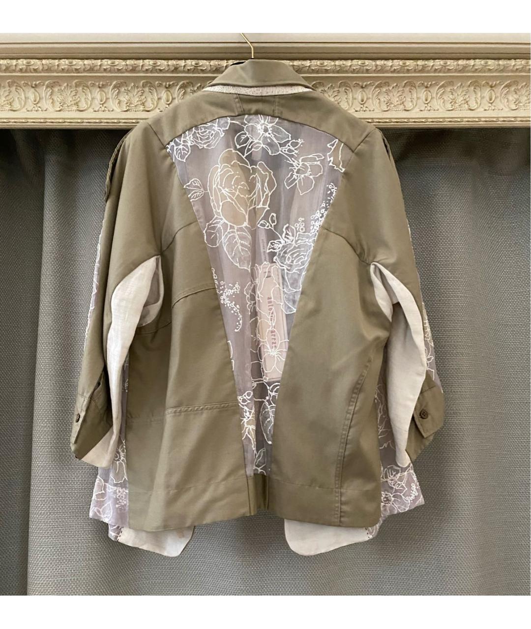 ANTONIO MARRAS Хаки шелковый жакет/пиджак, фото 7