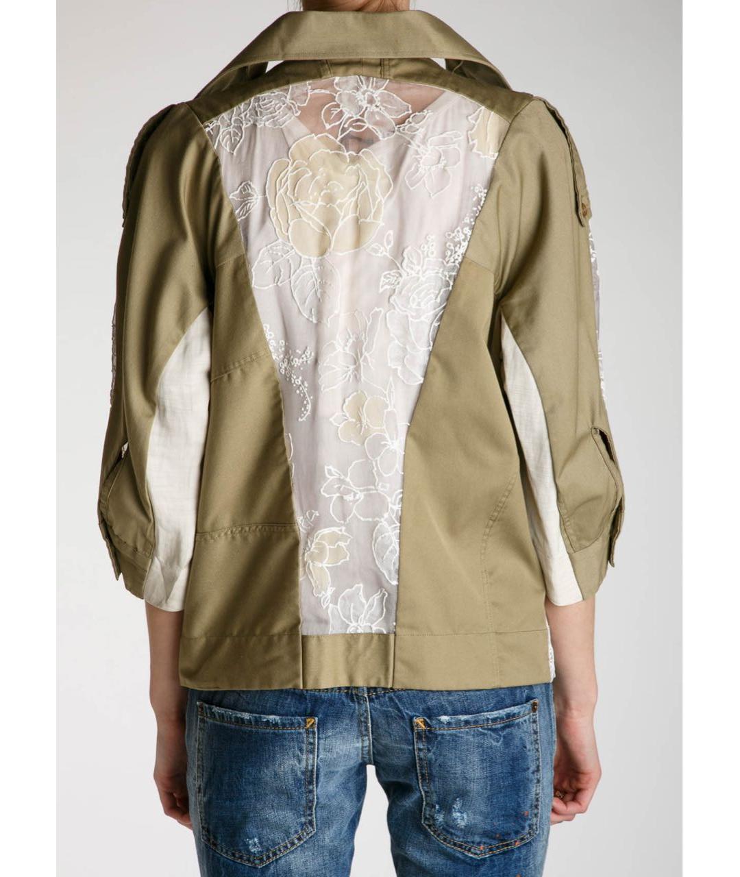 ANTONIO MARRAS Хаки шелковый жакет/пиджак, фото 5
