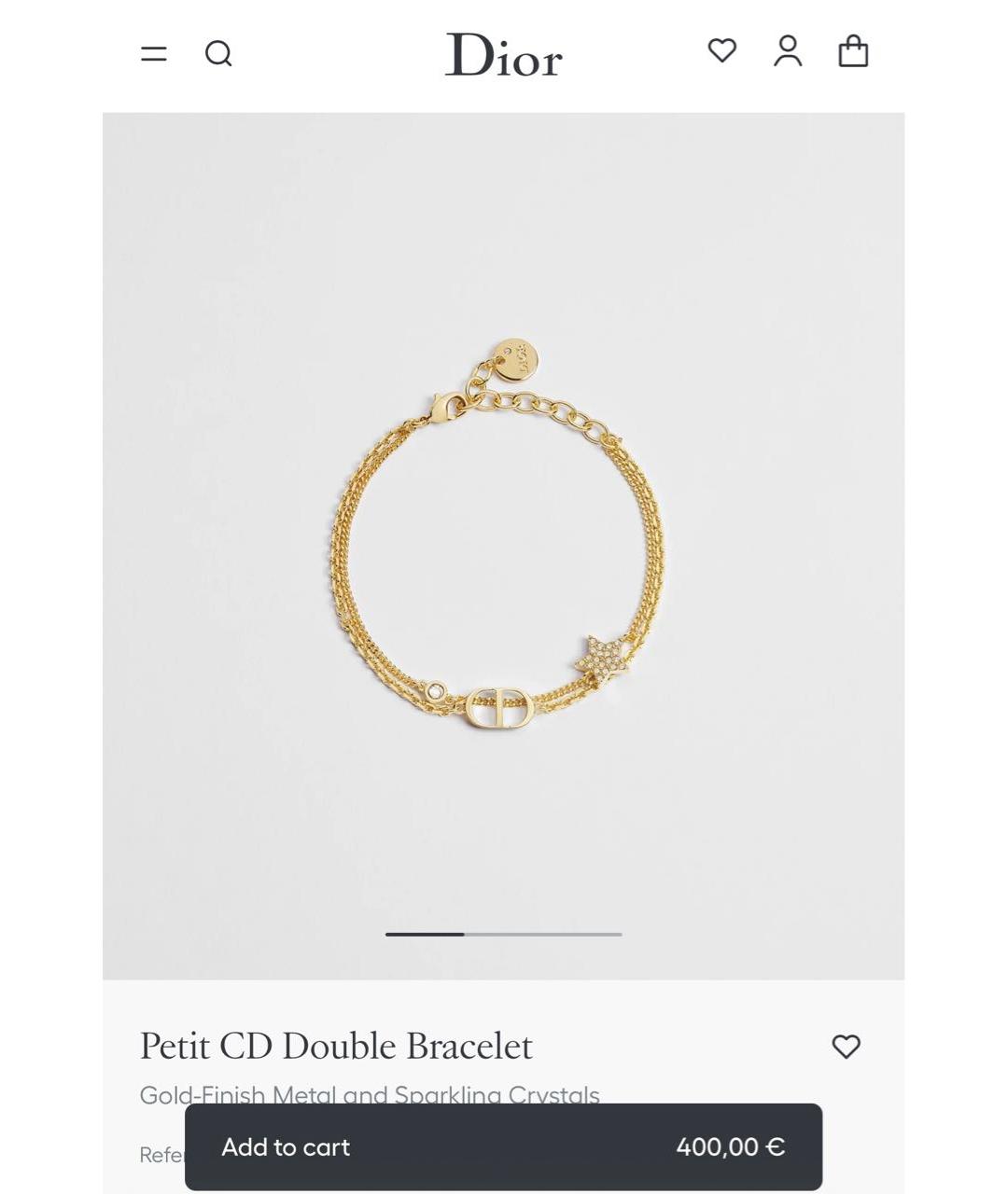 CHRISTIAN DIOR Золотой браслет, фото 9