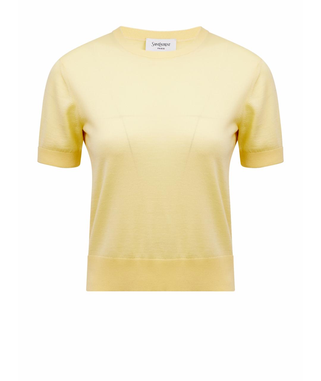SAINT LAURENT Желтый кашемировый джемпер / свитер, фото 1