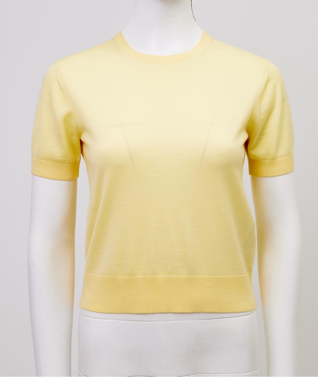 SAINT LAURENT Желтый кашемировый джемпер / свитер, фото 6