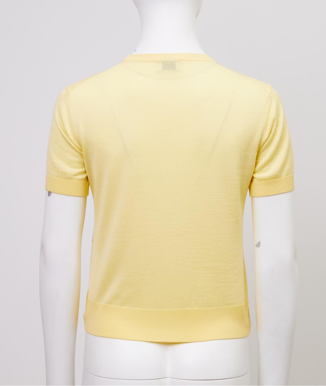 SAINT LAURENT Желтый кашемировый джемпер / свитер, фото 2