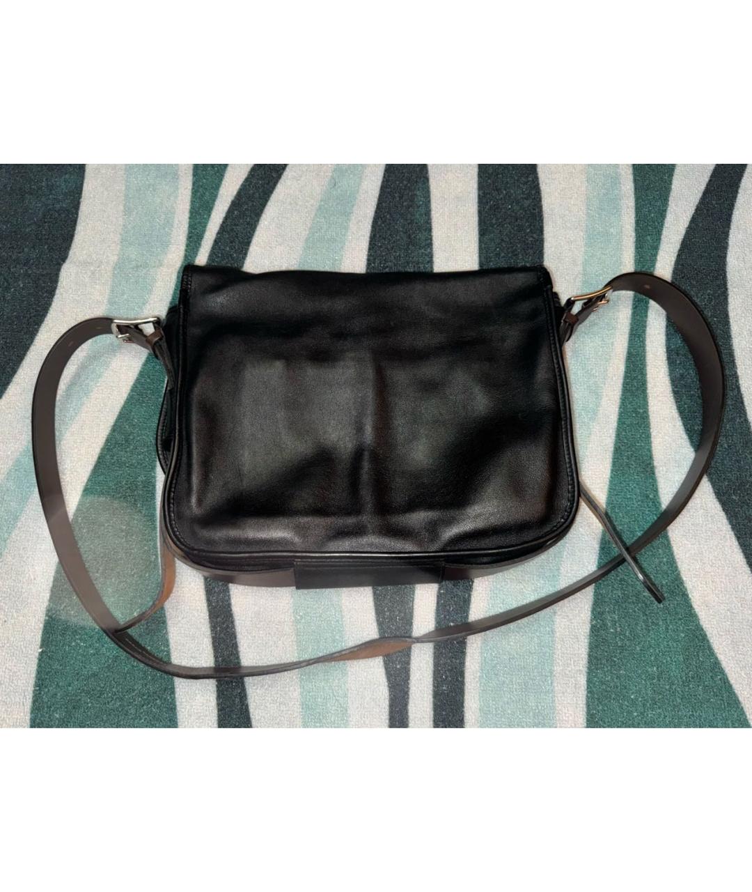 HERMES Черная кожаная сумка на плечо, фото 5