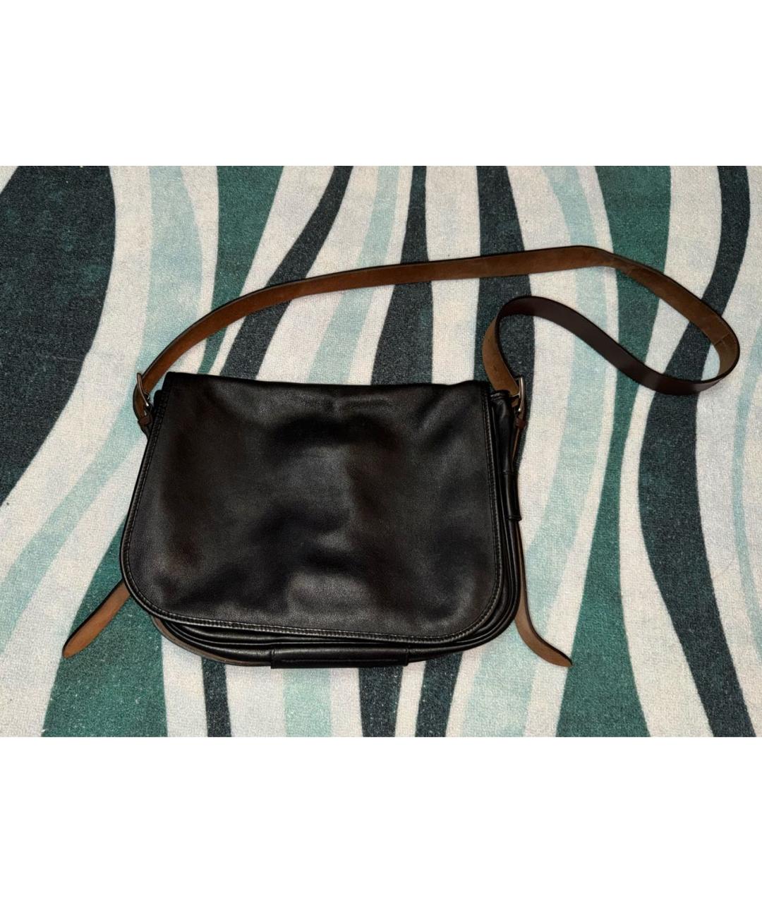 HERMES Черная кожаная сумка на плечо, фото 7