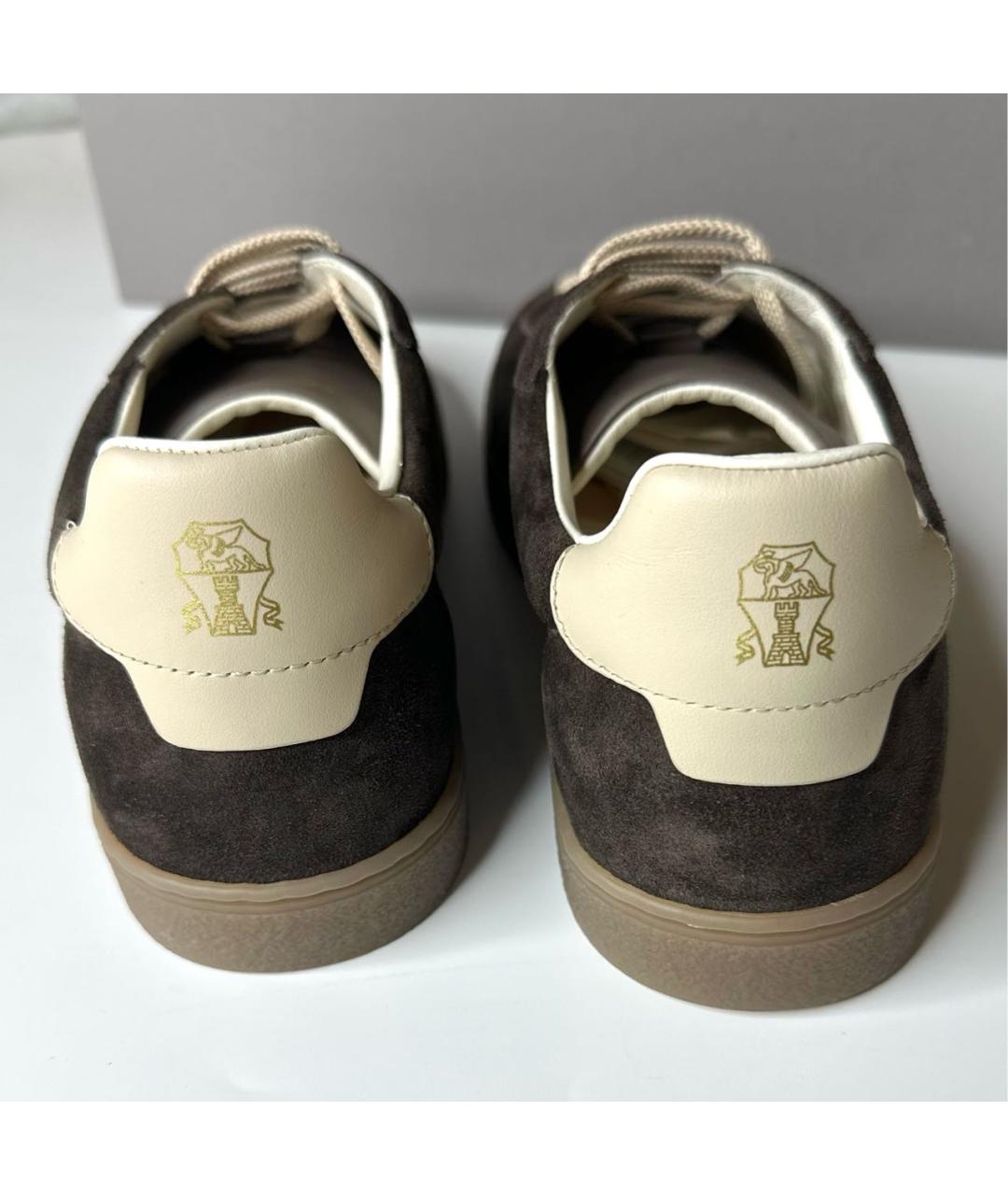 BRUNELLO CUCINELLI Коричневые замшевые низкие кроссовки / кеды, фото 5