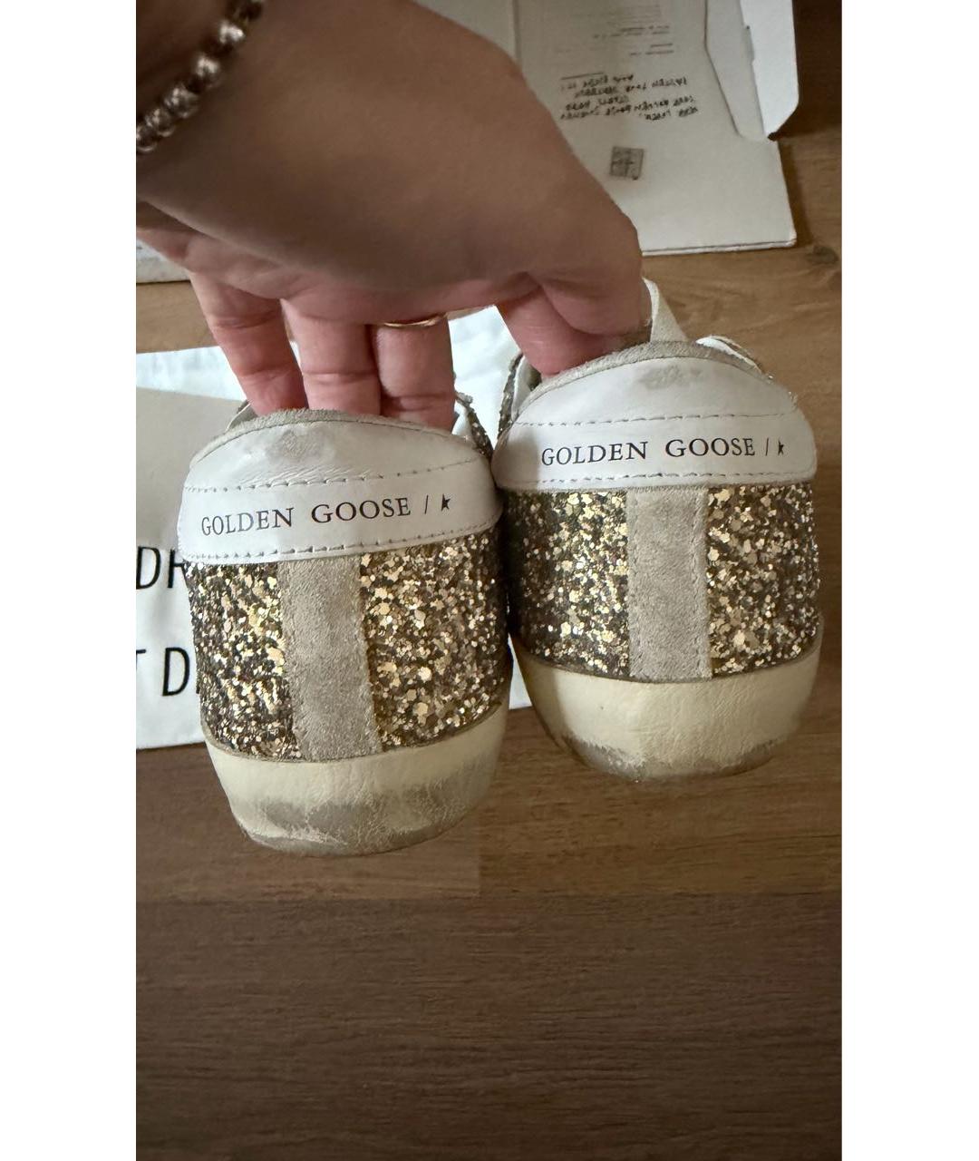 GOLDEN GOOSE DELUXE BRAND Бежевые замшевые кеды, фото 7