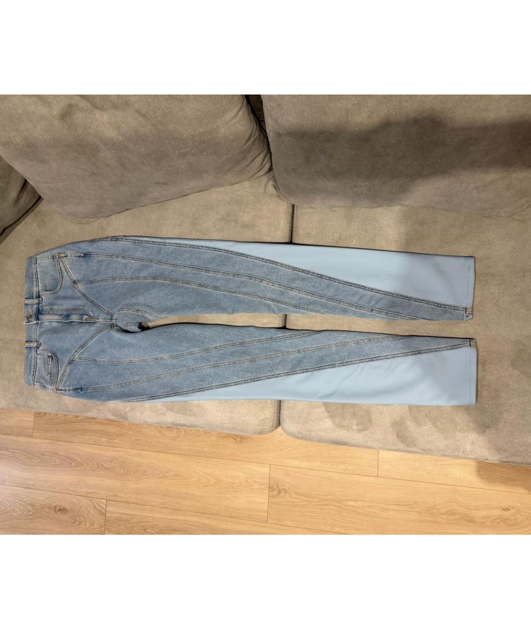 MUGLER Голубые джинсы слим, фото 2