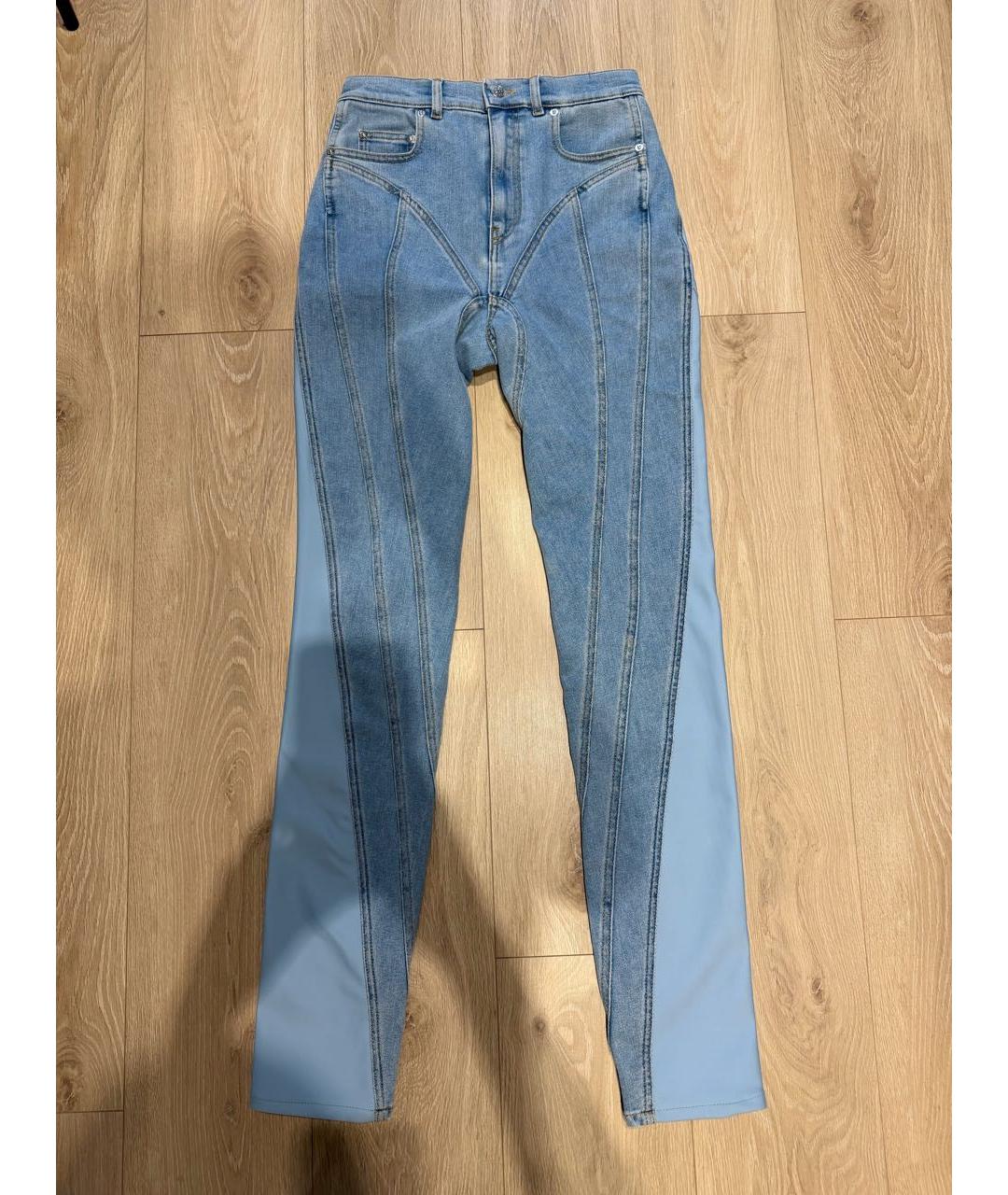 MUGLER Голубые джинсы слим, фото 3