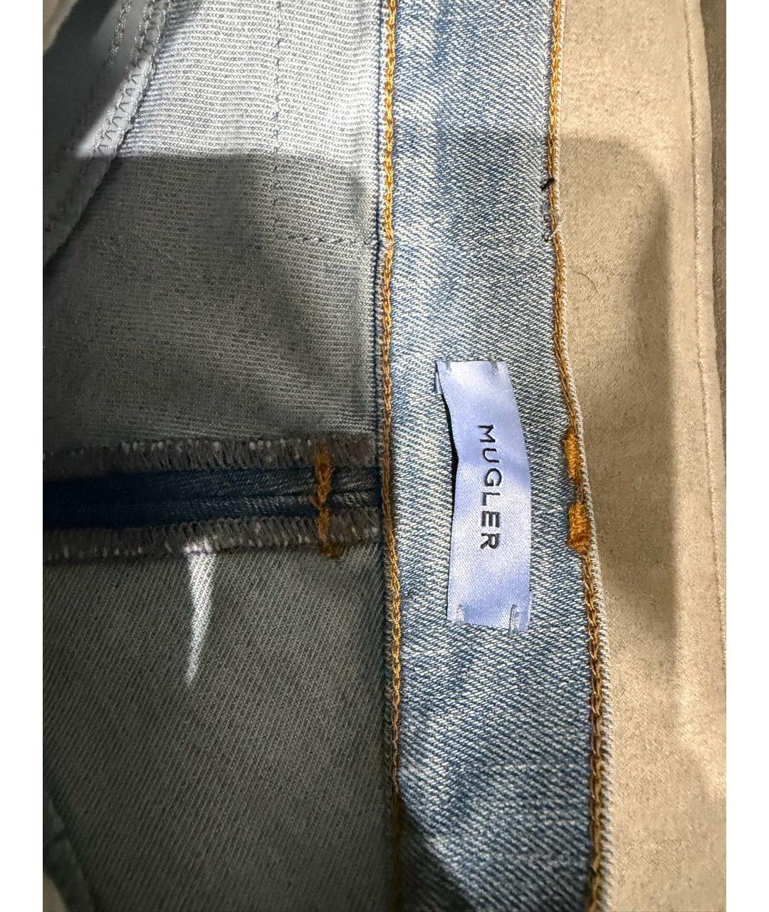 MUGLER Голубые джинсы слим, фото 6