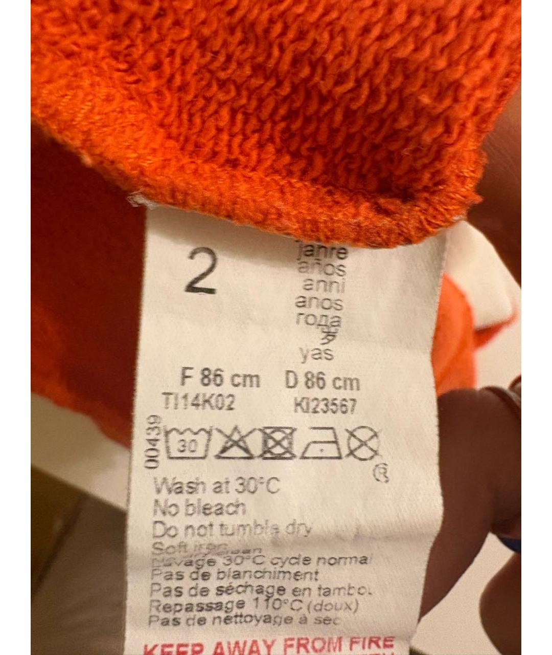 KENZO Оранжевое хлопковые брюки и шорты, фото 5